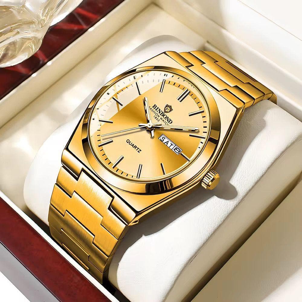 Binbond B102 Calendar Display Water Resistant Stainless Steel Mens Watch