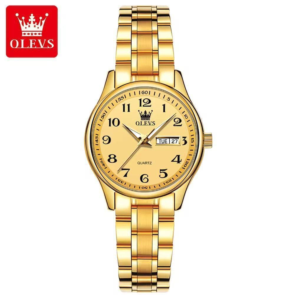 OLEVS 5567 Water Resistant Stainless Steel Calendar Ladies Watch