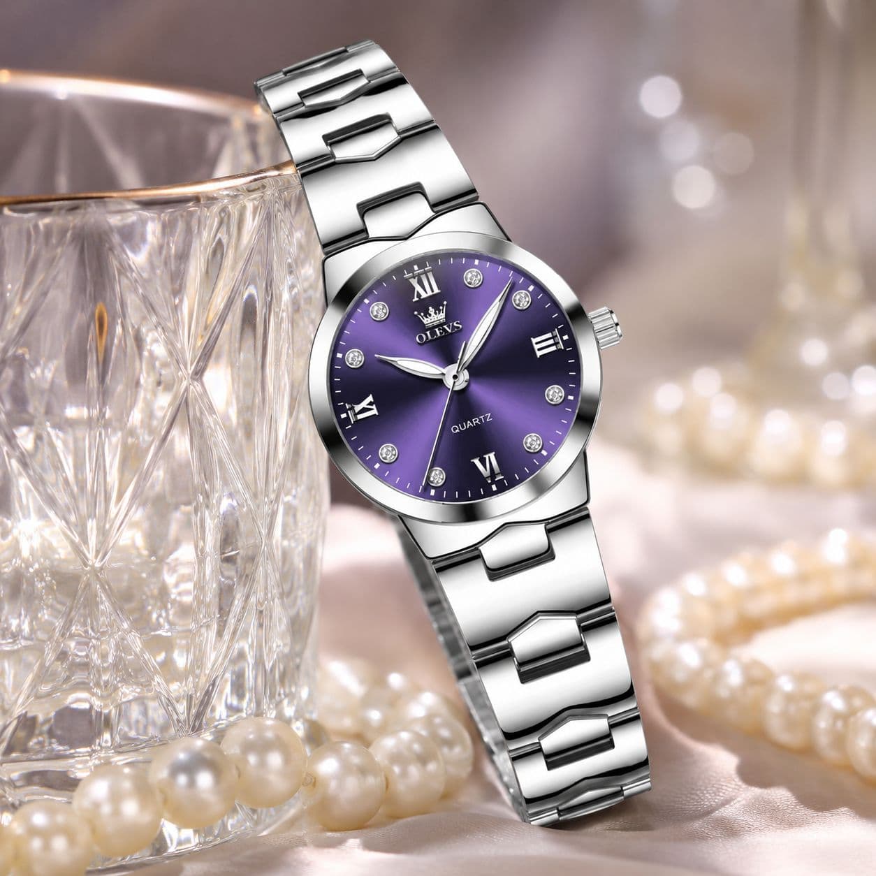 OLEVS 3735 Luminous Display Water Resistant Stainless Steel Ladies Watch