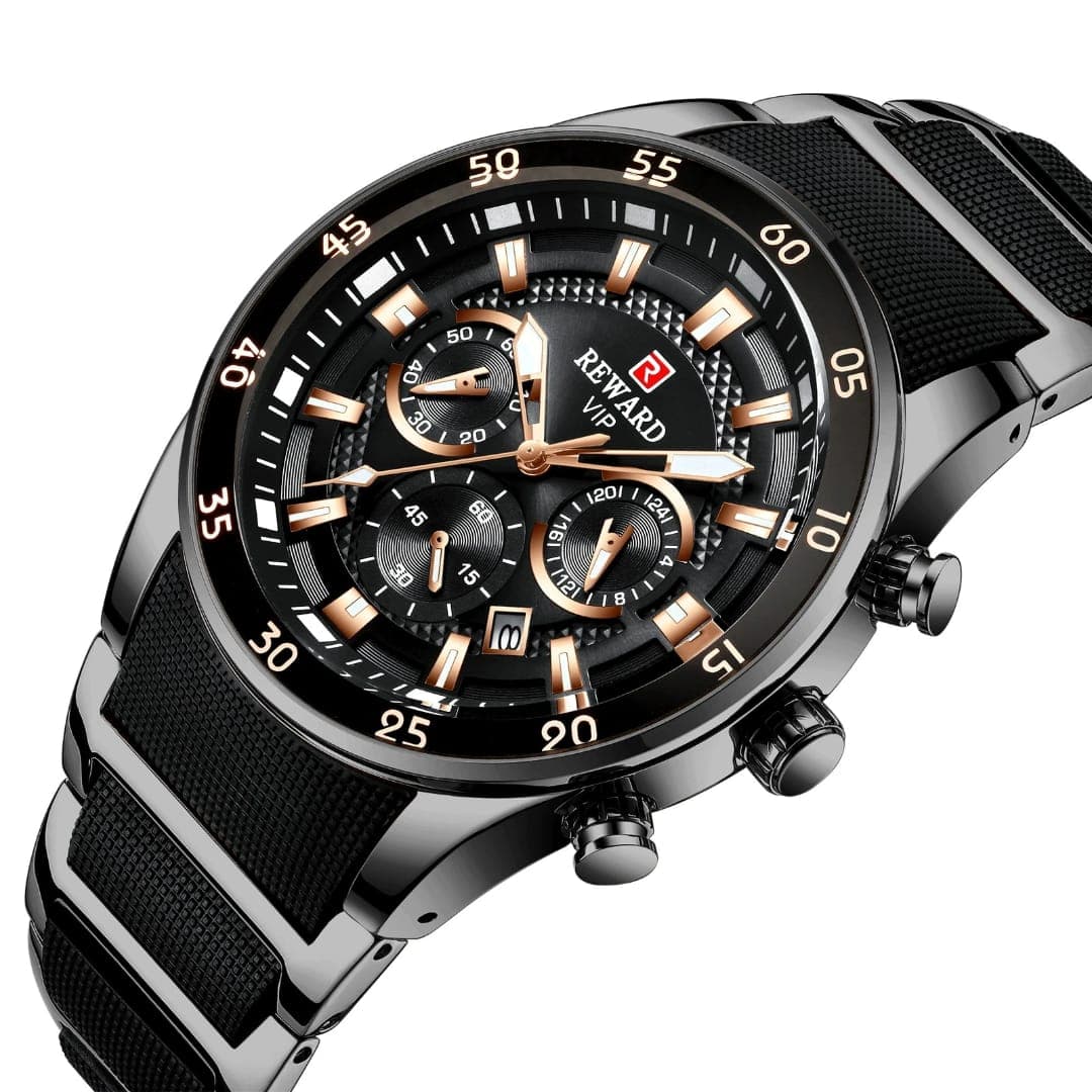 REWARD RD81011M Chronograph Water Resistant Rubber Mens Watch