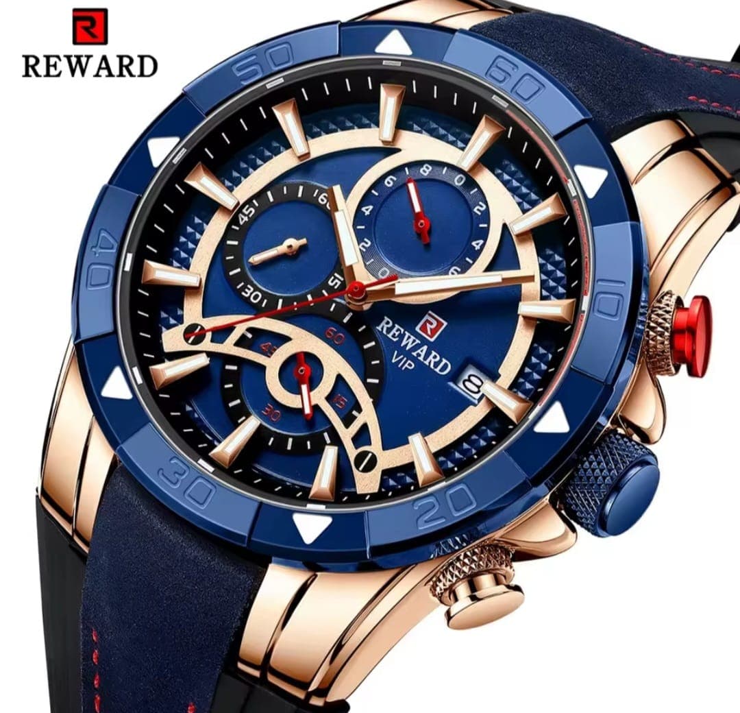 REWARD RD83013M Chronograph Water Resistant Rubber Mens Watch