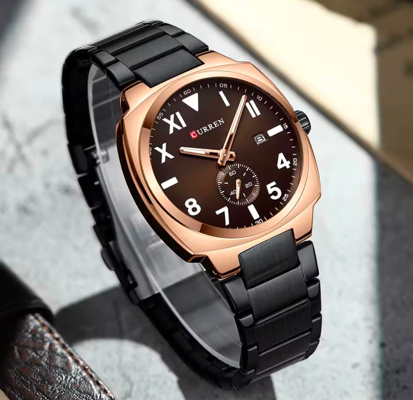 CURREN 8472 Water Resistant Luminous Dial Stainless Steel Mens Watch